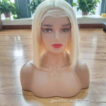 Wig Vendors 13X4 Lace Front Bob Wigs Human Hair Straight Blonde Bob 150 density  HD Transparent Lace Front Virgin Human Hair Wig